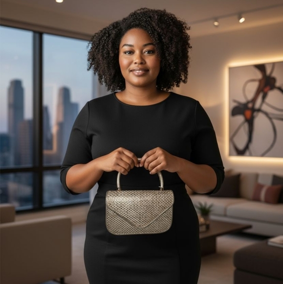 Elegant Gold  Handbag - Picture 1 of 5